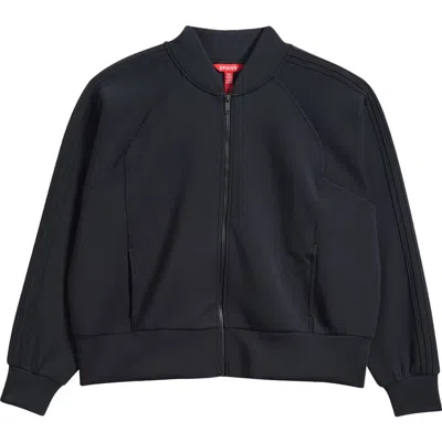 Spanx ® Pintuck Full Zip Track Jacket In Very Black