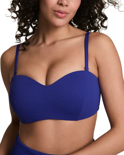 Spanx ® Pique Bandeau Bikini Top In Blue