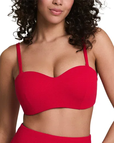 Spanx ® Pique Bandeau Bikini Top In Red
