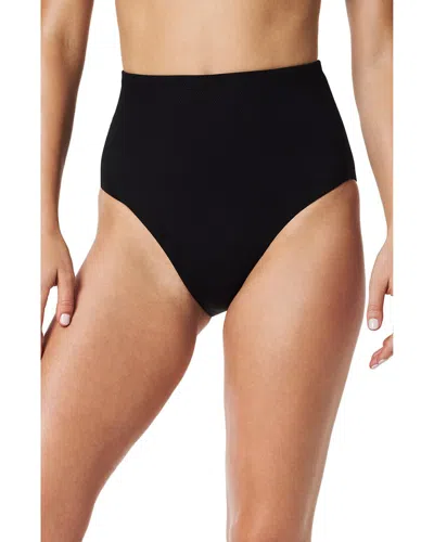 Spanx Pique Hi-rise Shaping Cheeky Bottom In Black