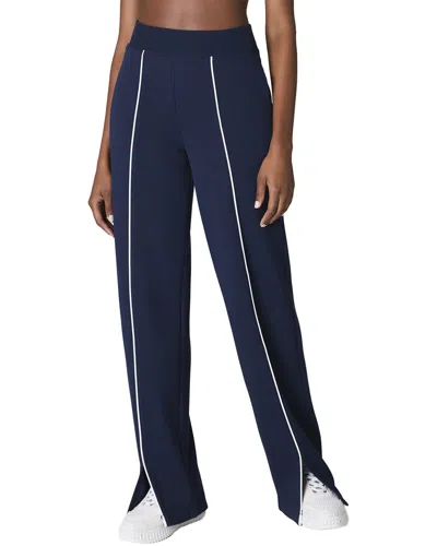 Spanx Pique Straight Leg Track Pant In Blue