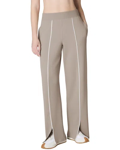 Spanx Pique Straight Leg Track Pant In Brown