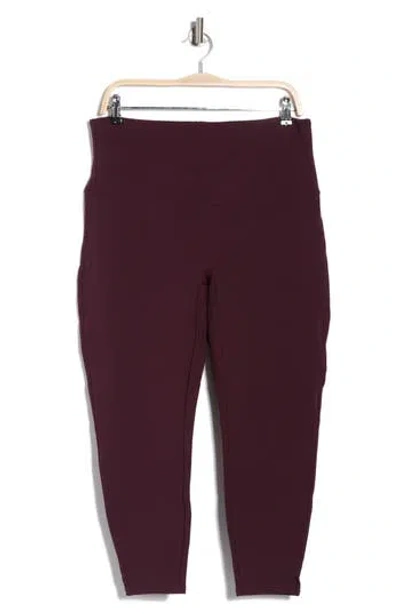 Spanx ® Ponte Ankle Length Leggings In Burgundy
