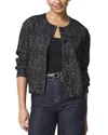 Spanx ® Ponte Bomber Jacket, Herringbone In Black