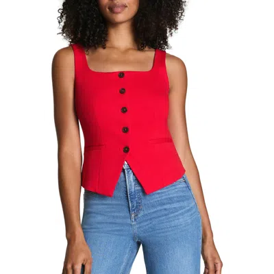 Spanx ® Ponte Button-up Vest In Red