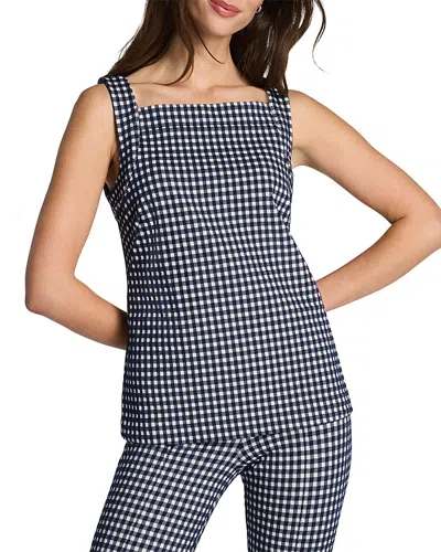 Spanx Ponte Jacquard Square Neck Tank In Blue