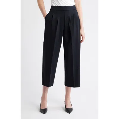 Spanx ® Ponte Knit Pleated Tuxedo Pants In Black