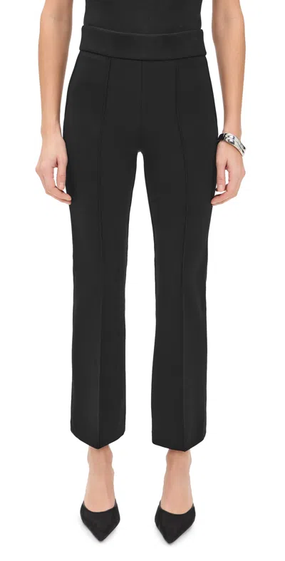 Spanx Ponte Pintuck Kick Flare Trousers Classic Black
