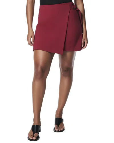 Spanx Ponte Wrap Mini Skirt Jacq. In Burgundy