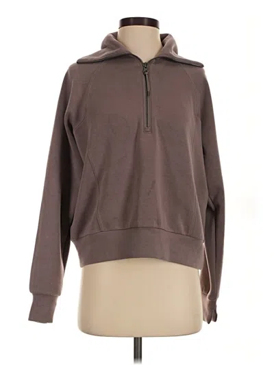 Pre-owned Spanx Pullover Hoodie In Brown