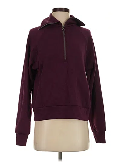 Pre-owned Spanx Pullover Hoodie In Burgundy
