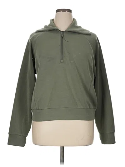 Pre-owned Spanx Pullover Hoodie In Green