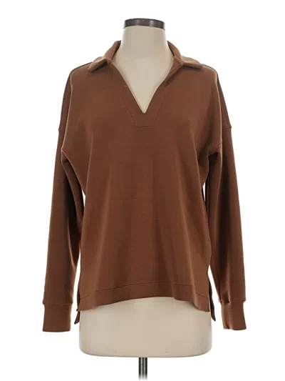 Pre-owned Spanx Pullover Sweater In Brown