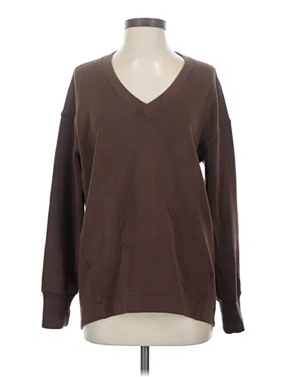 Pre-owned Spanx Pullover Sweater In Brown
