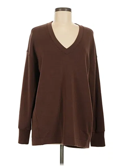 Pre-owned Spanx Pullover Sweater In Brown