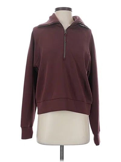 Pre-owned Spanx Pullover Sweater In Burgundy