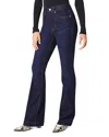 Spanx Redefine High Rise Flare Jeans In Dark Indigo In Blue