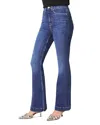 Spanx Redefine High Rise Flare Jeans In Medium Indigo In Blue