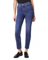 Spanx Redefine High Rise Slim Straight Jeans In Medium Indigo In Blue