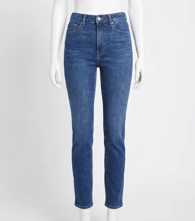 Spanx Redefine Slim Straight Jeans In Medium Indigo In Blue