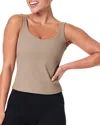 Spanx Ribbed 2-in-1 Tank In Brown