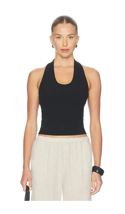 Spanx Ribbed Halter Top In Black