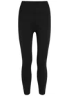 Spanx Ribbed Sculpting Knit Cropped Leggings In Black