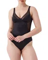 Spanx Sleeveless Shaping Satin Bodysuit In Black