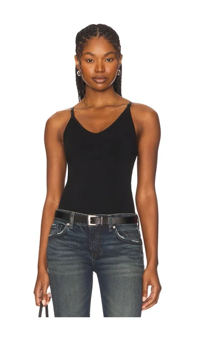 Spanx Sculpt Thong Bodysuit In Black