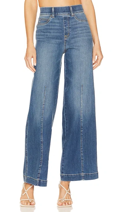 Spanx Seamed Front Wide Leg Jean In Vintage Indigo