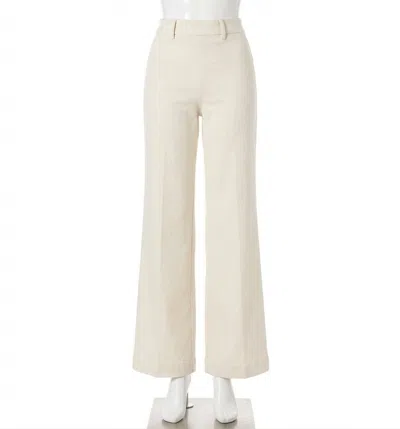 Spanx Seamed Front Wide Leg Jeans In White In Yellow