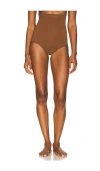 Spanx Seamless Power High Waisted Thong In Brown