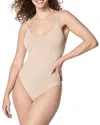 Spanx Seamless Power Thong Bodysuit In Soft Nude