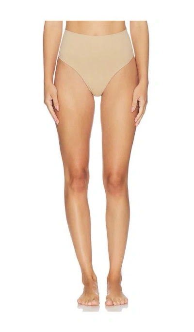 Spanx Shape Extraordinary Cotton Thong In Neutral