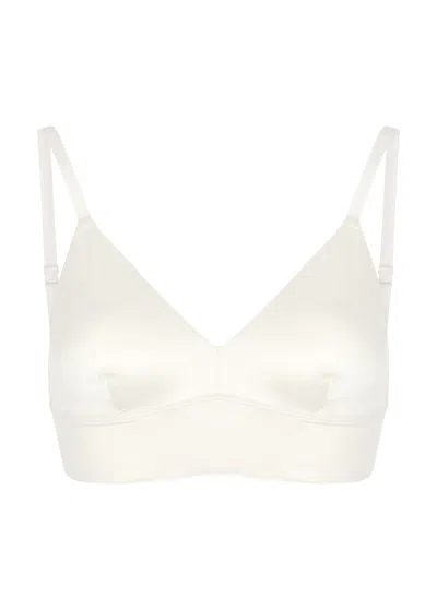 Spanx Shaping Satin Soft-cup Bra In White