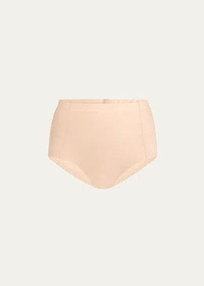 Spanx Sheer Power High-rise Briefs In Champagne Beige