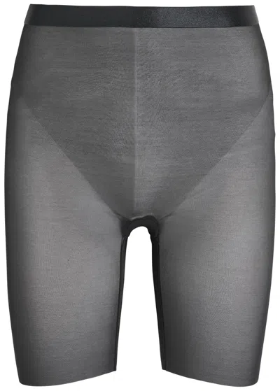 Spanx Sheersense Sculpting Mesh Shorts In Black