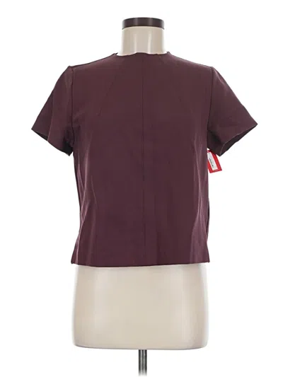 Spanx Short Sleeve Blouse In Burgundy