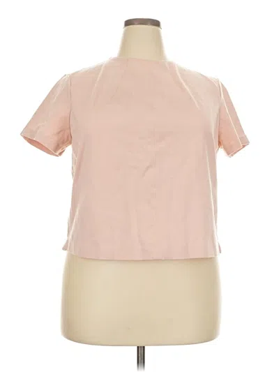 Pre-owned Spanx Short Sleeve Blouse In Pink