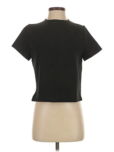 Pre-owned Spanx Short Sleeve Top Black Mock Neckline Tops