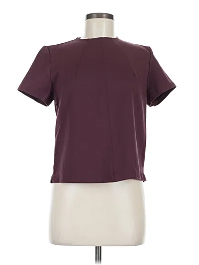 Pre-owned Spanx Short Sleeve Top Burgundy Keyhole Neckline Tops
