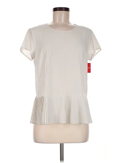 Spanx Short Sleeve Top Ivory Crew Neck Tops