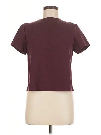 Pre-owned Spanx Short Sleeve T-shirt In Burgundy