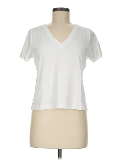 Pre-owned Spanx Short Sleeve T-shirt In Ivory