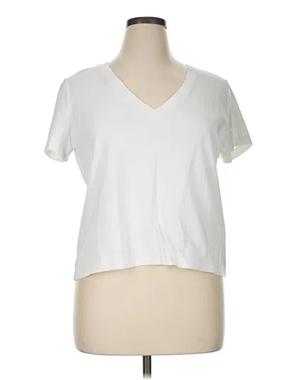 Pre-owned Spanx Short Sleeve T-shirt In Ivory