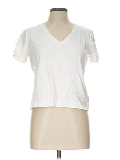 Pre-owned Spanx Short Sleeve T-shirt In Ivory