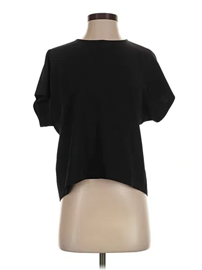 Pre-owned Spanx Short Sleeve Turtleneck In Black