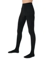 Spanx Shorty Ribbed Tights In Very Black