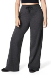 Spanx ® Skysoft Wide Leg Pants In Very Black Dash Heather