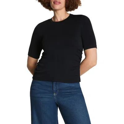 Spanx ® Sleek Ruched Jersey Top In Black